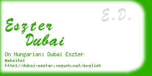 eszter dubai business card